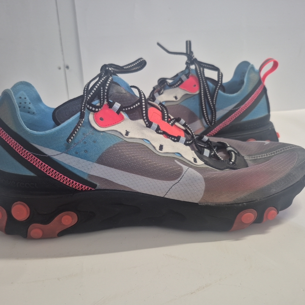 Nike React Element 87 Men's 11 2018 Black and Cool Grey-blue Chill AQ1090-006